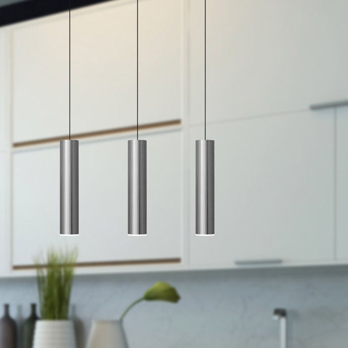 Orren Ellis Nevcivan 3 Light Kitchen Island Cylinder Pendant